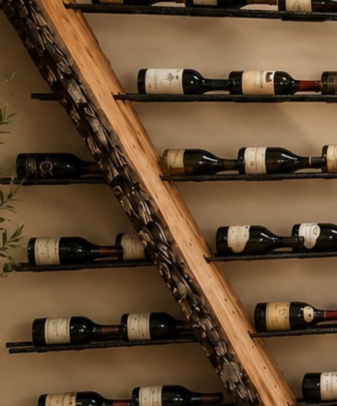 Wine Rack - White Oak + Rebar